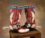 Montie Montana's Boots and Bohlin Spurs