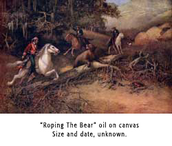 Roping The Bear Oil on Canvas