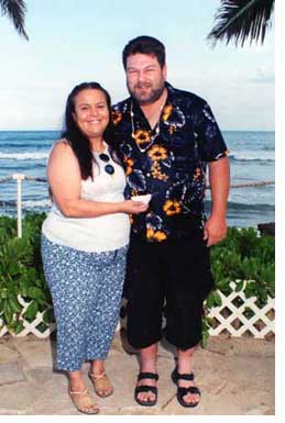 Audrey and Greg on their honeymoon